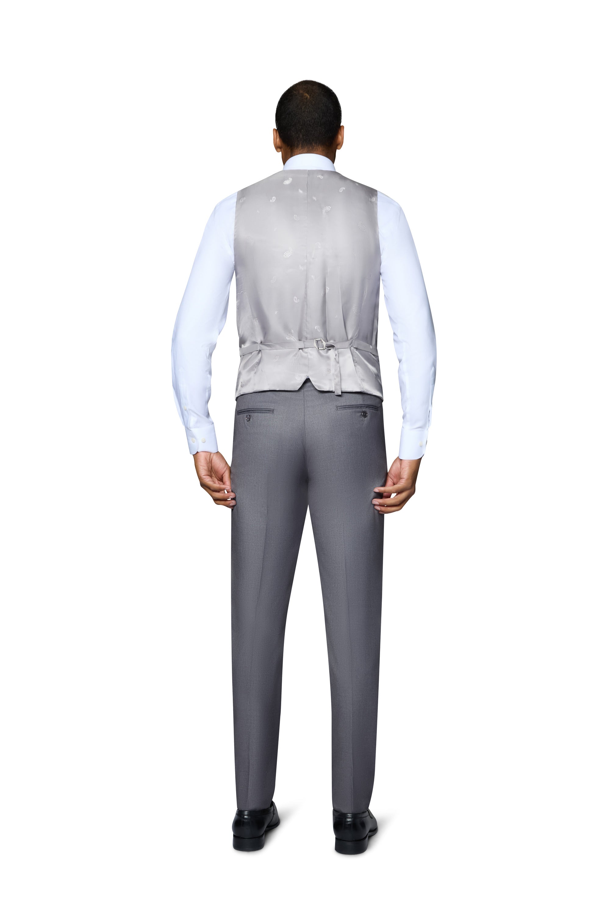 Berragamo Solid Slim Fit Pants - Medium Grey